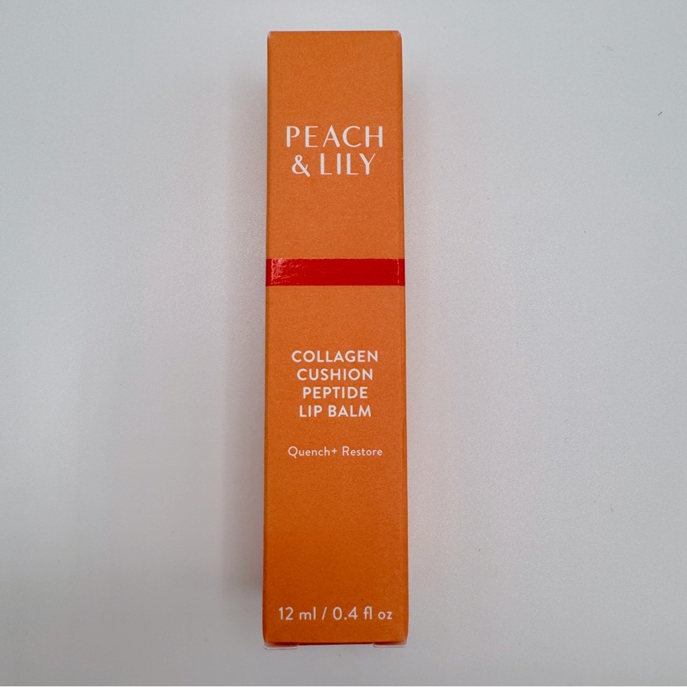 Peach & Lily Collagen Cushion Peptide Lip Balm CLEAR Full Size .4oz Lip Gloss - Picture 1 of 7